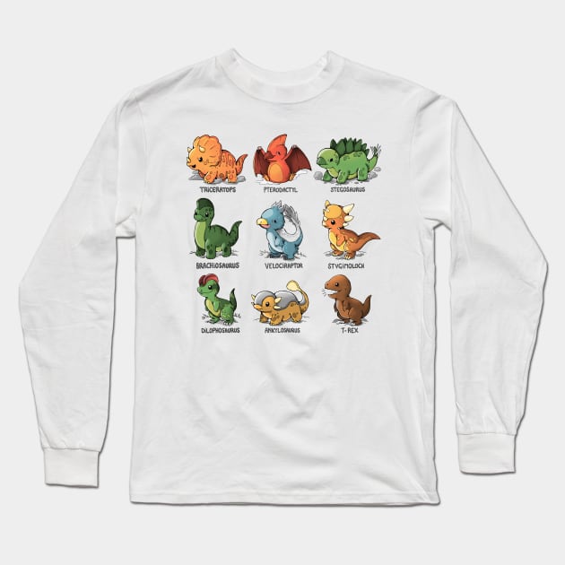 Dinosaurs Long Sleeve T-Shirt by Vallina84